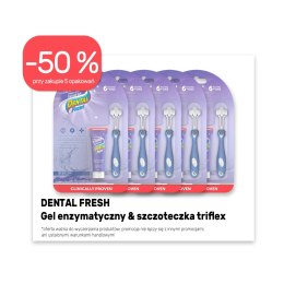 - 50% PRZY ZAKUPIE 5 - Dental Fresh Gel enzymatyczny & szczoteczka triflex