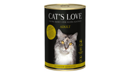 CAT'S LOVE Mix Kalb & Truhahn - cielęcina i indyk z olejem lnianym i kocimiętką 400g x 6 szt.
