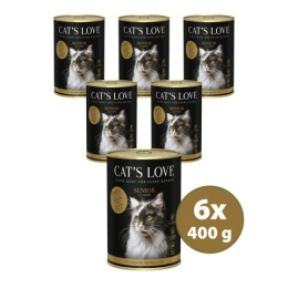 CAT'S LOVE Senior Ente - kaczka z olejem z krokosza 6 x 400g