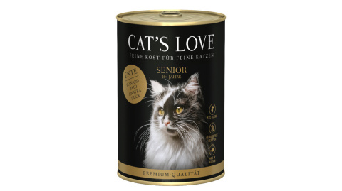 CAT'S LOVE Senior Ente - kaczka z olejem z krokosza 6 x 400g CAT'S LOVE Senior Ente - kaczka z olejem z krokosza 6 x 400g