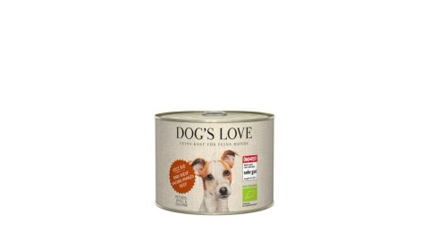 DOG'S LOVE BIO RIND wołowina z ryżem, cukinią i jabłkiem 200g x 6 szt. DOG'S LOVE BIO RIND wołowina z ryżem, cukinią i jabłkiem 200g x 6 szt.