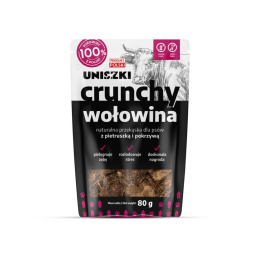 Uniszki Crunchy wołowina z pietruszką i pokrzywą - przysmak dla psa 80 g