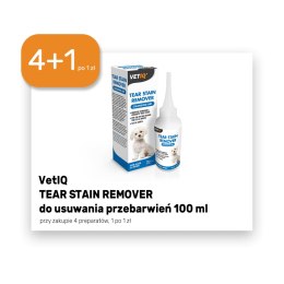 4+1 VetIQ Tear Stain Remover do usuwania przebarwień 100ml