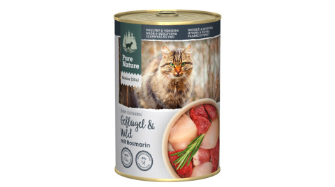PURE NATURE CAT Senior Geflügel Wild - drób z dziczyzną i rozmarynem 400g PURE NATURE CAT Senior Geflügel Wild - drób z dziczyzną i rozmarynem 400g