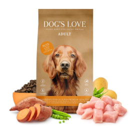 DOG'S LOVE Pute - indyk z batatami i cukinią 2kg