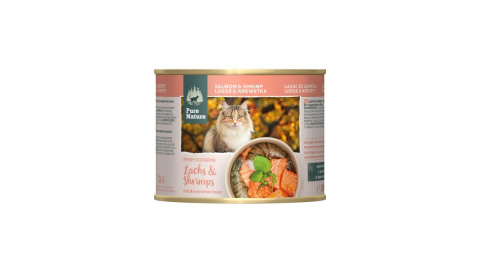 PURE NATURE CAT Lachs Shrimps - łosoś z krewetkami 190g PURE NATURE CAT Lachs Shrimps - łosoś z krewetkami 190g