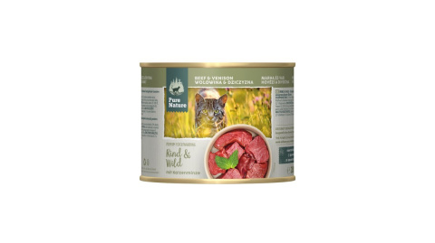 PURE NATURE CAT Rind Wild - wołowina z dziczyzną i kocimiętką 200g PURE NATURE CAT Rind Wild - wołowina z dziczyzną i kocimiętką 200g