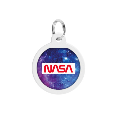 WAUDOG Zawieszka okragła z identyfikatotem QR GPS metalowa NASA 25mm WAUDOG Zawieszka okragła z identyfikatotem QR GPS metalowa NASA 25mm