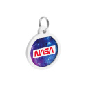 WAUDOG Zawieszka okragła z identyfikatotem QR GPS metalowa NASA 25mm