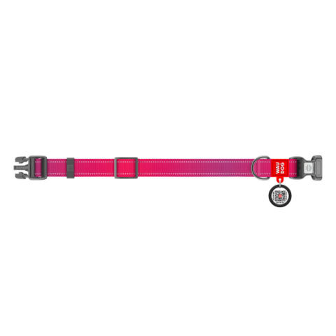 WAUDOG Obroża dla psa Nylon Mono M 28-40 cm Różowy WAUDOG Obroża dla psa Nylon Mono M 28-40 cm Różowy