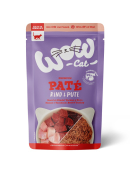 WOW CAT Rind Pute - wołowina z indykiem dla dorosłych kotów 125g