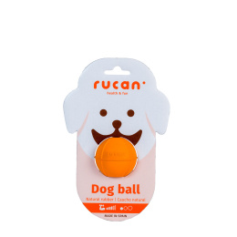 RUCAN BALL Small Orange - średnio twarda, pomarańczowa PIŁKA na przysmaki dla psa