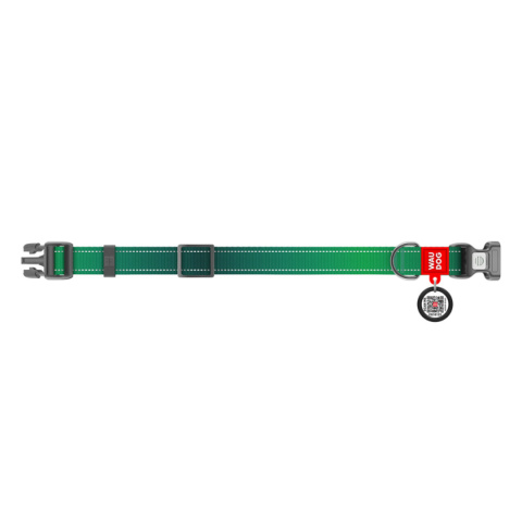 WAUDOG Obroża dla psa Nylon Mono M 28-40 cm Ciemnozielony WAUDOG Obroża dla psa Nylon Mono M 28-40 cm Ciemnozielony