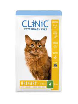 CLiNiC Veterinary Diet Cat Urinary + Stress Hypoallergenic Salmon 6kg dla kotów