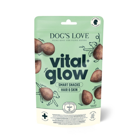 DOG'S LOVE VITAL+ Glow Hair Skin - zdrowa skóra i lśniąca sierść przysmaki funkcjonalne dla psa 150g