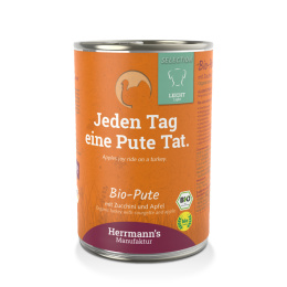 HERRMANN'S Selection Light Dog Bio Pute - bio indyk z cukinią 400g