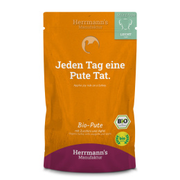 HERRMANN'S Selection Light Dog Bio Pute - bio indyk z cukinią 150g