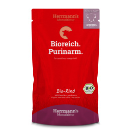 HERRMANN'S Selection Sensitive Dog Bio Rind Purinarm - bio wołowina, niski poziom puryn 150g