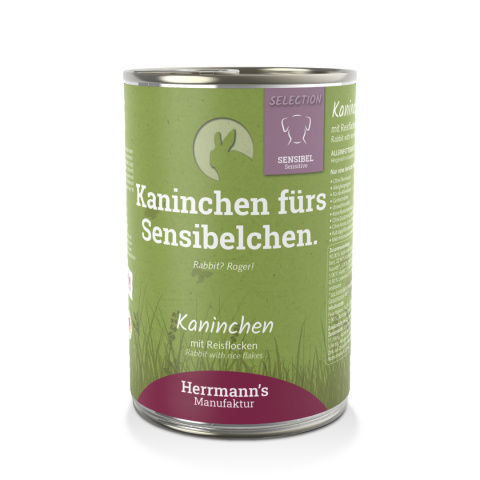 HERRMANN'S Selection Sensitive Dog Kaninchen - królik 400g