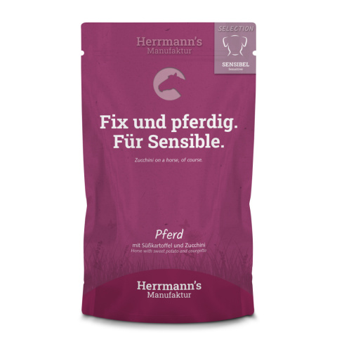 HERRMANN'S Selection Sensitive Dog Pferd - konina z cukinią i batatami 150g