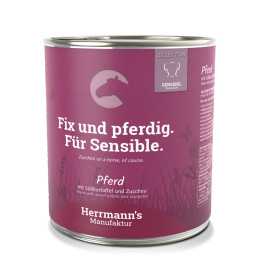 HERRMANN'S Selection Sensitive Dog Pferd - konina z cukinią i batatami 800g