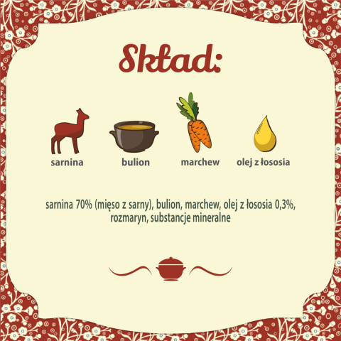 FOLK Karma mokra dla psa Mazurska pyszna sarnina 400g FOLK Karma mokra dla psa Mazurska pyszna sarnina 400g