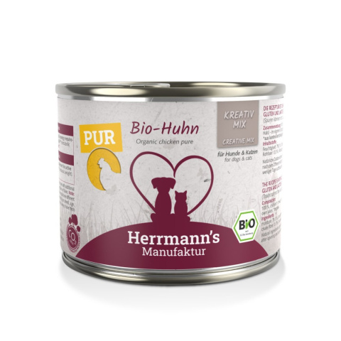 HERRMANN'S MANUFAKTUR Kreativ Mix Bio Huhn - 100% kurczak ekologiczny 200g HERRMANN'S MANUFAKTUR Kreativ Mix Bio Huhn - 100% kurczak ekologiczny 200g