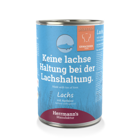 HERRMANN'S MANUFAKTUR Selection Dog Lachs - łosoś z morelami (800g)