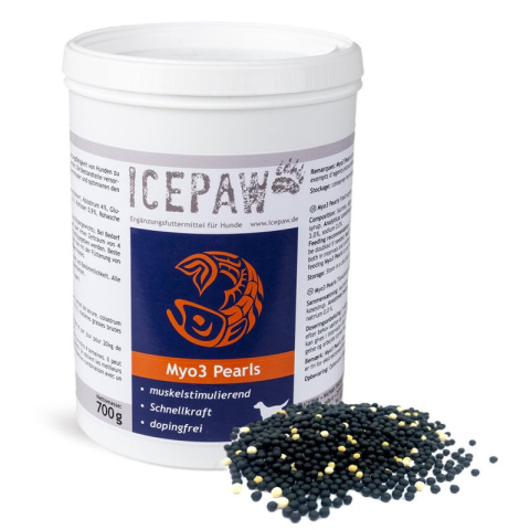 ICEPAW Myo3 Pearls - wzrost wydajności i szybkości psów sportowych (700g)