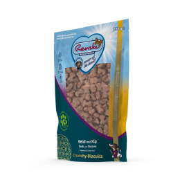 RENSKE Crunchy Biscuits Duck with Chicken - kaczka z kurczakiem ciasteczka dla psa 200g