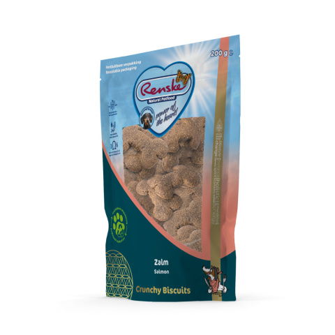 RENSKE Crunchy Biscuits Salmon - ciasteczka dla psa z łososiem 200g RENSKE Crunchy Biscuits Salmon - ciasteczka dla psa z łososiem 200g