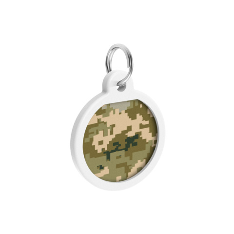 WAUDOG Zawieszka okragła z identyfikatotem QR GPS metalowa MILITARY 25mm WAUDOG Zawieszka okragła z identyfikatotem QR GPS metalowa MILITARY 25mm