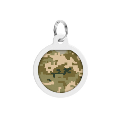 WAUDOG Zawieszka okragła z identyfikatotem QR GPS metalowa MILITARY 25mm WAUDOG Zawieszka okragła z identyfikatotem QR GPS metalowa MILITARY 25mm