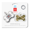WAUDOG Zawieszka z identyfikatotem QR GPS metalowa MILITARY śred. 40 mm, szer. 28 mm