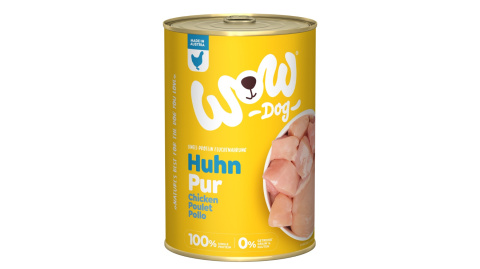 WOW Huhn Pur - czysty kurczak karma monobiałkowa dla psa 400g WOW Huhn Pur - czysty kurczak karma monobiałkowa dla psa 400g