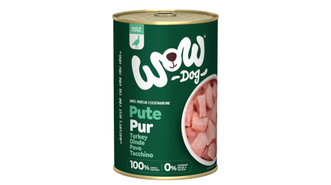 WOW Pute Pur - czysty indyk karma monobiałkowa dla psa 400g WOW Pute Pur - czysty indyk karma monobiałkowa dla psa 400g