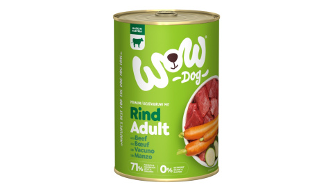 WOW Rind – wołowina z marchewką i cukinią 400g WOW Rind – wołowina z marchewką i cukinią 400g
