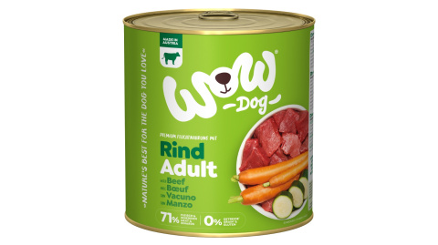 WOW Rind – wołowina z marchewką i cukinią 800g WOW Rind – wołowina z marchewką i cukinią 800g