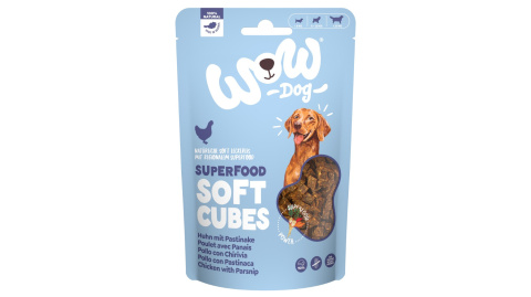 WOW Superfood Soft Cubes Huhn kurczak z pasternakiem miękkie przysmaki dla psa 150g WOW Superfood Soft Cubes Huhn kurczak z pasternakiem miękkie przysmaki dla psa 150g