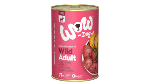 WOW Wild - dziczyzna z algami i batatami 400g WOW Wild - dziczyzna z algami i batatami 400g