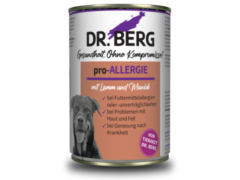 Dr. BERG Pro-ALLERGIE - alergie, problemy skórne - karma dietetyczna dla psa 400 g Dr. BERG Pro-ALLERGIE - alergie, problemy skórne - karma dietetyczna dla psa 400 g