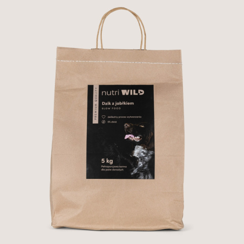 Nutri WILD Pełnoporcjowa karma sucha Dzik z jabłkiem SUSZONA 5kg Nutri WILD Pełnoporcjowa karma sucha Dzik z jabłkiem SUSZONA 5kg