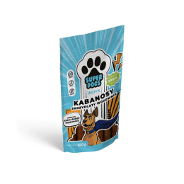 SUPERDOGS Skrzytlaty Wojownik Kabanosy z indyka dla psa 100g