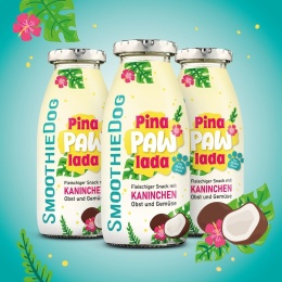 Smoothie Dog Pina Paw Lada - królik z warzywami i owocami dla psa 250ml