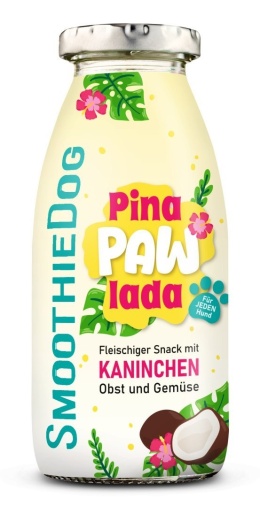 Smoothie Dog Pina Paw Lada - królik z warzywami i owocami dla psa 250ml