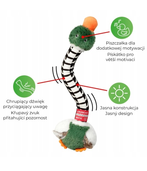 WAUDOG Fun Crunchy KACZKA Zabawka z piszczałką dla psa 38 cm WAUDOG Fun Crunchy KACZKA Zabawka z piszczałką dla psa 38 cm