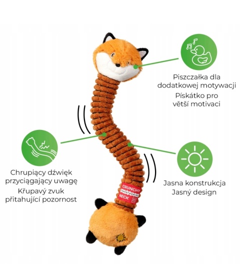 WAUDOG Fun Crunchy LIS Zabawka z piszczałką dla psa 37 cm WAUDOG Fun Crunchy LIS Zabawka z piszczałką dla psa 37 cm