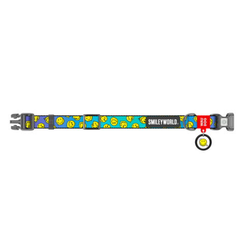 WAUDOG Obroża dla psa Nylon L 33-49/2,5 cm Buźka na Niebiesko WAUDOG Obroża dla psa Nylon L 33-49/2,5 cm Buźka na Niebiesko