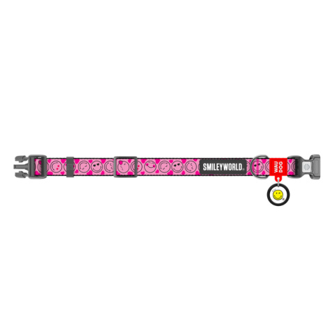 WAUDOG Obroża dla psa Nylon XL 37-58/2,5 cm Buźka na Różowo WAUDOG Obroża dla psa Nylon XL 37-58/2,5 cm Buźka na Różowo