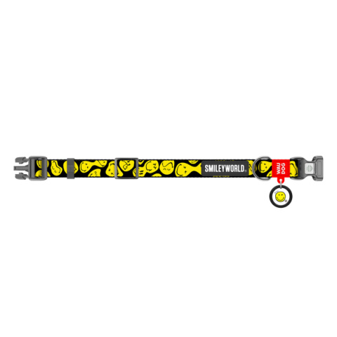 WAUDOG Obroża dla psa Nylon XL 37-58/2,5 cm Buźka na Czarno WAUDOG Obroża dla psa Nylon XL 37-58/2,5 cm Buźka na Czarno